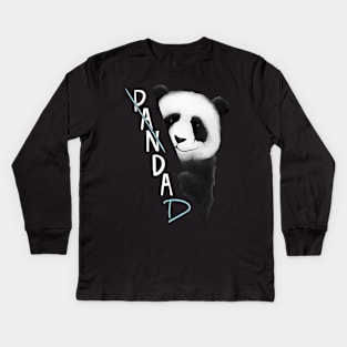 PanDAD | Panda Bear Bad Dad Joke Fathers Day Kids Long Sleeve T-Shirt